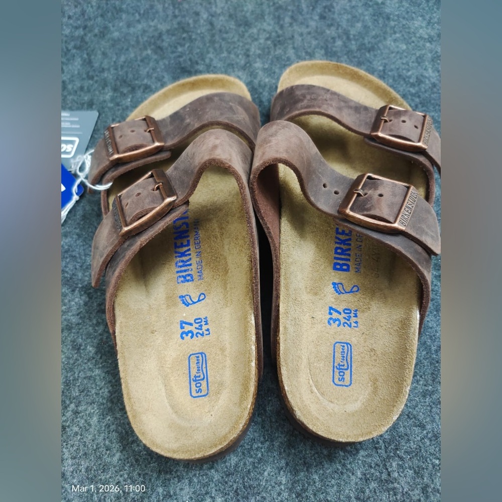 NWOB Birkenstock Arizona Unisex Soft Footbed, Habana women’s Sz 6 / Men’s 4 - Picture 3 of 6
